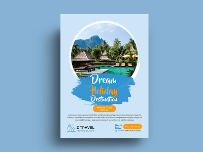 Travel Flyer Design Template adventure agency business clean corporate creative flyer marketing multipurpose tourism flyer vacation vacation flyer