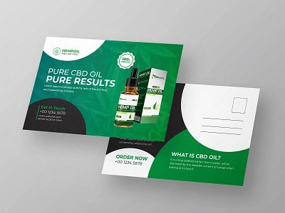 Hemp or Cbd Product Postcard Template cannabis cannabis conference cannabis leaf cannabis shop cbd commerce hemp hemp flyer hemp oil hemp postcard marijuana marijuana convention medical cannabis medicine postcard postcards