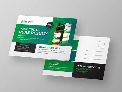 Hemp or Cbd Product Postcard Template