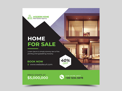 Real estate social media design template advertising agency banner commercial company design development elegant estate facebook home house instagram interior marketing media promotion property real estate social media