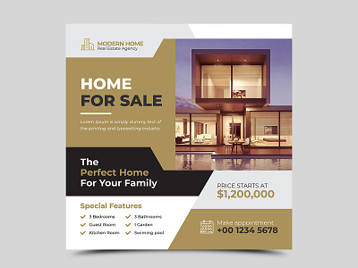 Real estate social media design template advertising agency banner commercial company design development elegant estate facebook home house instagram interior marketing media promotion property real estate social media