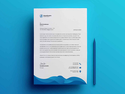 Letterhead Template a4 brand branding business clean company concept corporate cover creative design elegant element identity letter letterhead minimal minimalist modern office