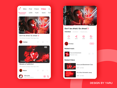 Music Application Design by YARU_D on Dribbble