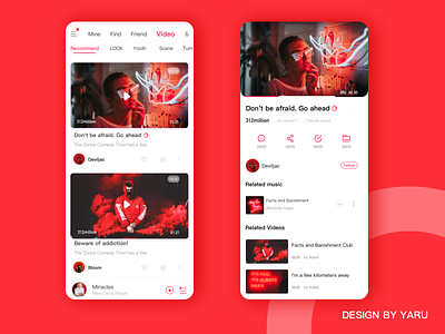 Music Application Design app design illustration mobile ui music app ui ux