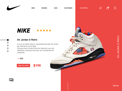 NIKE AIR JORDAN DESIGN design red ui ux web website