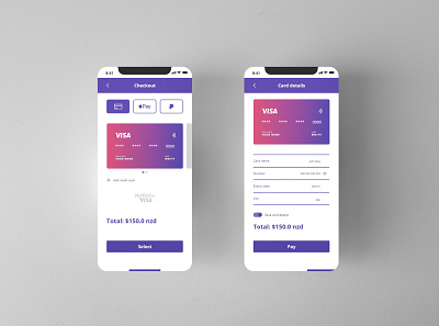 Credit card mobile ui app challenge concept daily ui design design thinking minimal ui ux