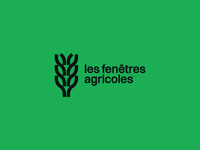 Les fenetres agricoles logotype bio logo logo natural organic symbol