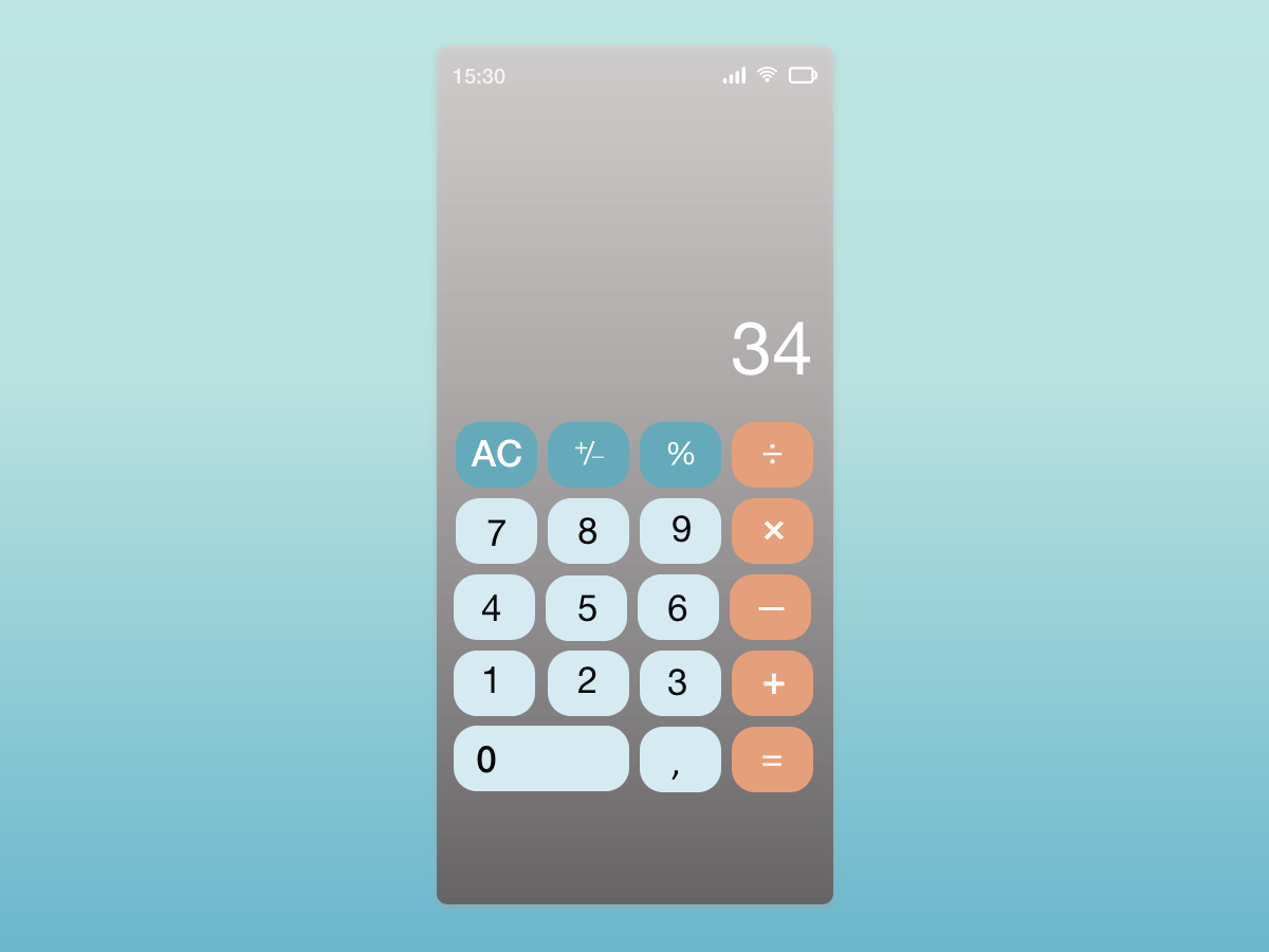 Calculator Template by Yanina on Dribbble