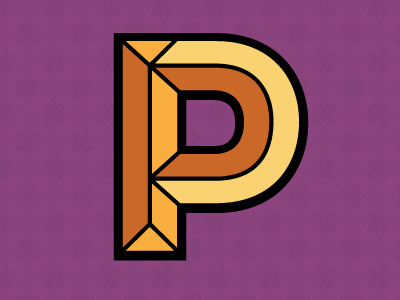 P geometric letter lettering p type typography