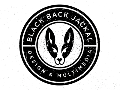 Black Back Jackal circle icon jackal logo