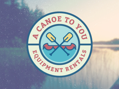 Canoe 2 camp canoe logo oars patch