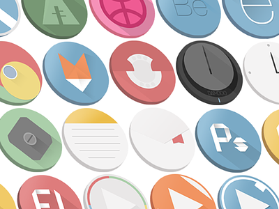Origami | Flat Icons app colorfull design dribbble flat icon long longshadow mobile shadow