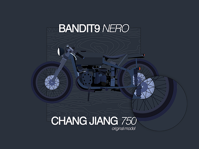 Bandit9 Nero Flat Illustration