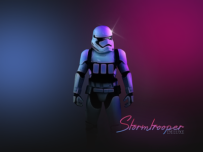 Stormtrooper Deluxe - "Midnight" Star Wars series 80 80s awakens blue force midnight neon pink star the vice wars