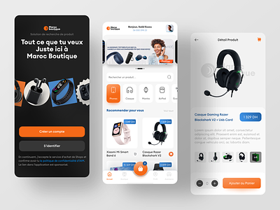 MarocBoutique - E - Commerce animation app branding design e commerce icons illustration logo product ui ux