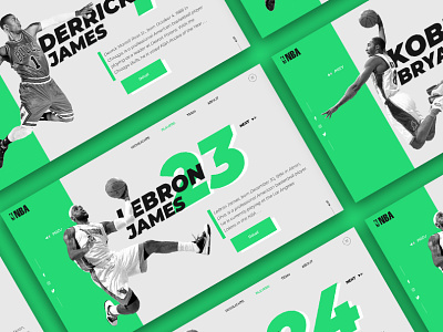 NBA-PLAYERS Concept adidas adobexd branding nba nike reebok sport ui ux web website