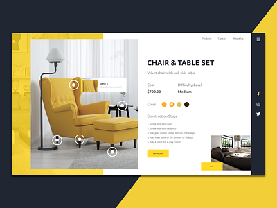 Design forniture - Product brand chair colors design forniture logo steps table ui uiux website