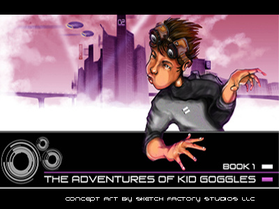 The Adventures of Kid Goggles Concept illustration