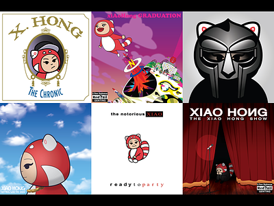 RedTail Hip Hop Album Covers album cover hip hop mascot parody rap