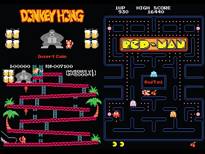 RedTail Retro Game Posters 8bit 8bit art bar character design donkey kong illustration mascot nes pacman retro games