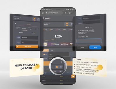 mobile game onboarding process UI/UX betting branding graphic design onboarding ui