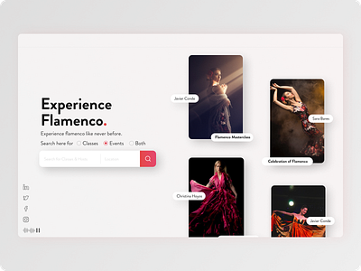 Flamencos Online - Website design app art branding client project design flamencos frontend landing page mobile app mobile design uiux website website design