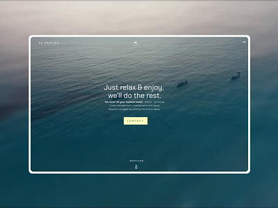AC Nautica branding calm design frontend landing landingpage motion graphics ui uiux video website