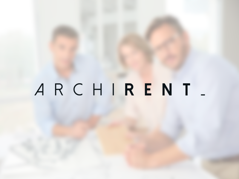 Archirent building branding logo minimalism architect architecture