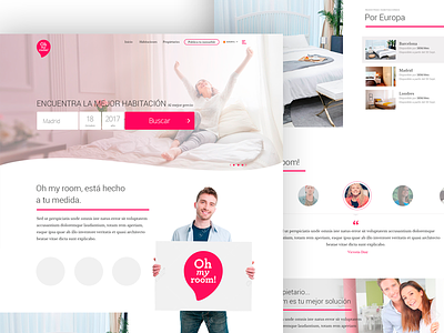 Oh My Room! design form pink rent room ui ux visual
