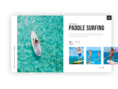 Conceptual Design Paddle Surfing interface paddle surf surf ui ux uxdesign webdesign