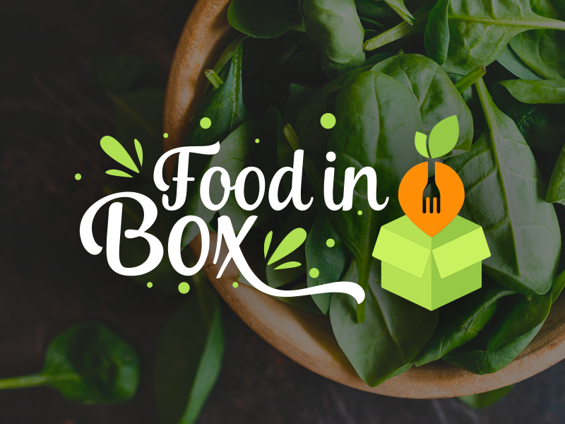 FoodInBox health illustration logotipo identity designer symbol symbol designer delivery food food logo logotype typography identity brand mark branding
