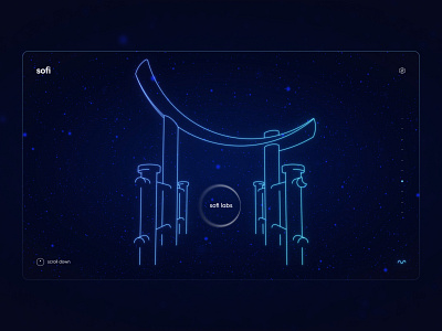 Sofi - Torri gate clean dark illustration japan lineart magical minimal night scientific torri gate ui ux website