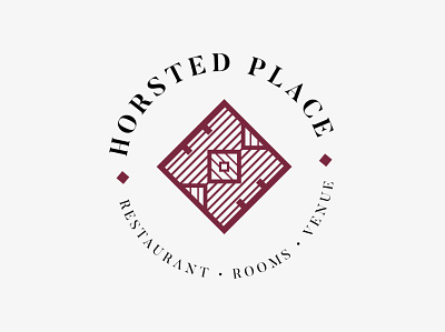 Horsted Place badge branding lockup logo logo design roundel vector