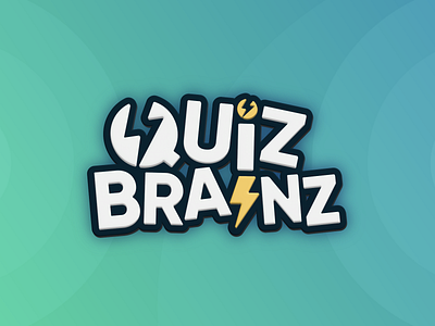 Quiz Brainz Logo 3d logo branding design graphic design logo logo design logotype pub quiz quiz vector youtube