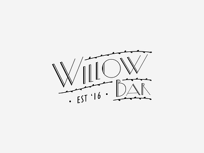 Willow Bar / Entertainment / Vietnam bar drink logotype vintage willow