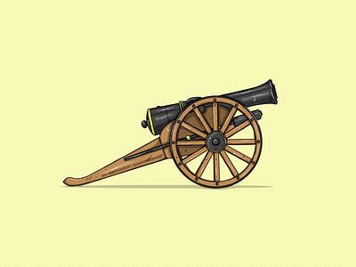 Cannon Illustration design flat illustration vector
