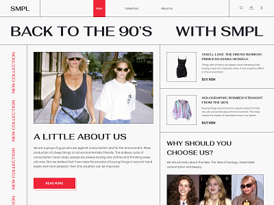 Online Second-hand Concept clothes e commerce e shop fashion interface online shop product second hand ui ux web design website