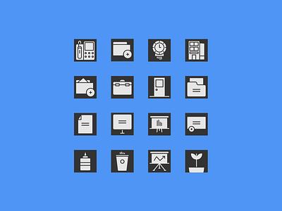 Office Icon Set app flat icon vector