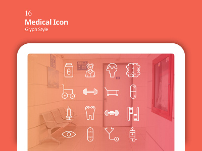 Medical Icon set app design flat icon ui vector web