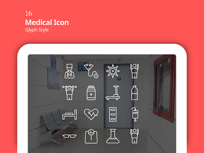 Medical Icon set app design flat icon ui vector web