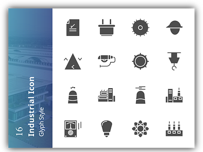 Industrial Icon set app design flat icon ui vector web