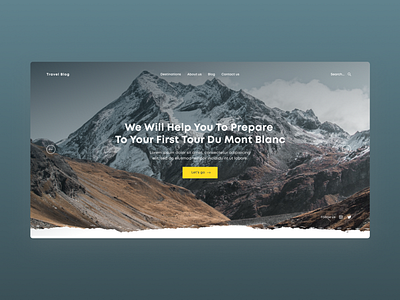 Travel Blog design flat header mountain mountains travel blog travel blogger traveling ui web web design webdesign