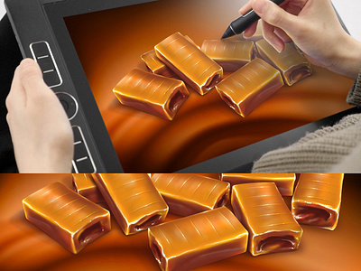 digital painting on 3D rendering 3d art digital painting illustration rendering