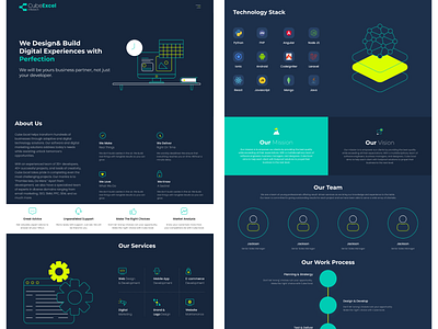 CubeExcel branding color design illustration logo typography ui vector web