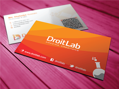 Business Card Design for Droitlab brand identity branding business card conceptual logo design