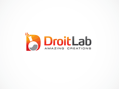 DroitLab Logo awesome logo conceptual logo creative logo lab logo modern logo smart logo