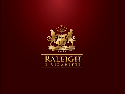 Raleigh E-Cigarette Logo and Brand Identity Design awesome logo creative logo e cigarette logo logo design organization royal logo