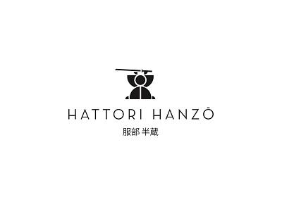 Hattori Hanzo icon logo typogaphy
