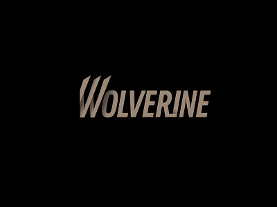 Wolverine illustration logo logotype typography wolverine xmen