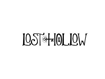 Lost Hollow icon illustration logo logotype typogaphy